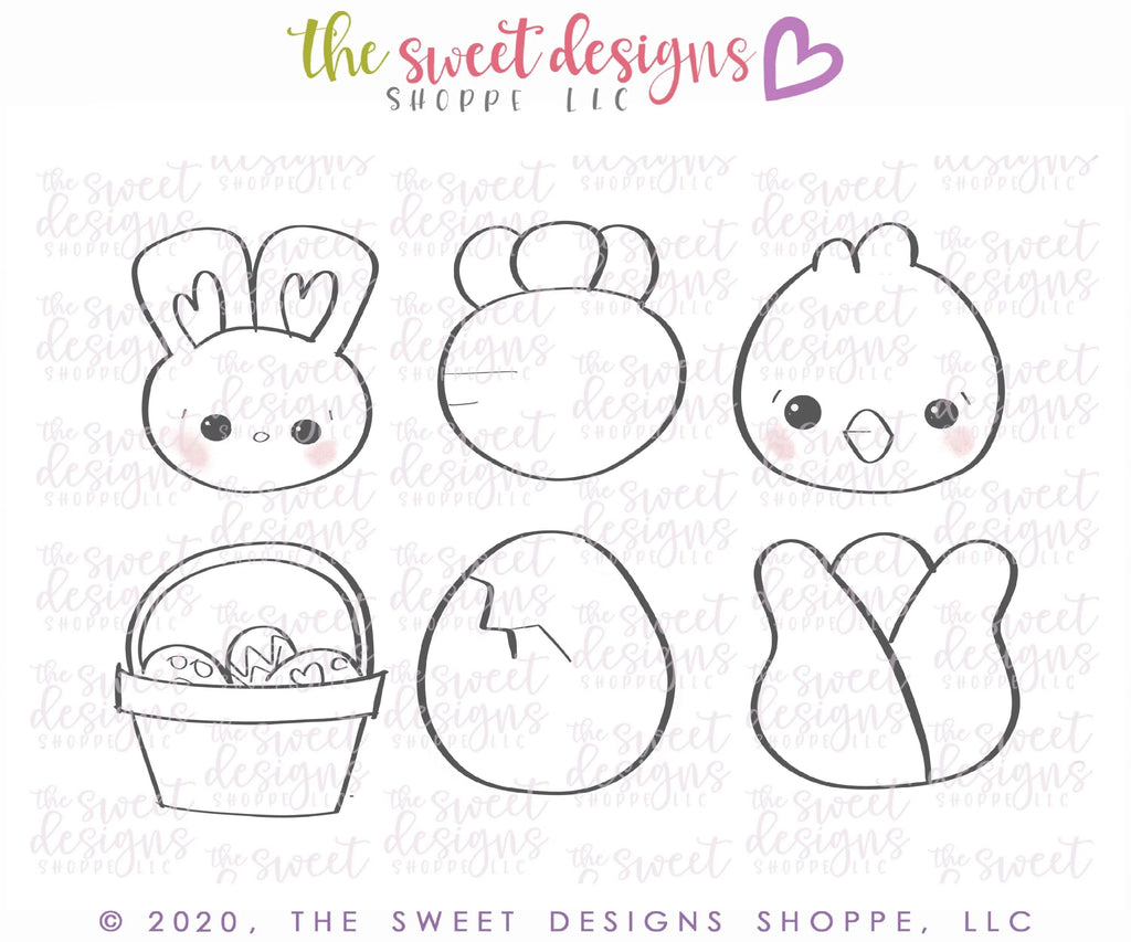 Cookie Cutters - Easter Tiny Set - Set of 6 - Cookie Cutters - The Sweet Designs Shoppe - TSDS - - ALL,Cookie Cutter,Easter,Easter / Spring,garden,gardening,Promocode,regular sets,Set,sets,STL