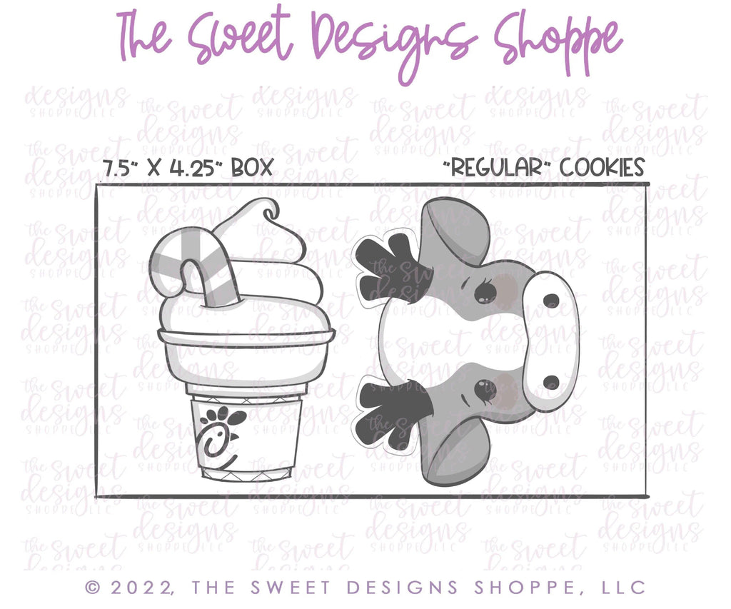 Cookie Cutters - Eat Chicken Christmas Set - 2 Piece Set - Cookie Cutters - The Sweet Designs Shoppe - TSDS - - ALL,Animal,Animals,Chick-fil-a,chickfila,Christmas,Christmas / Winter,Christmas Cookies,Cookie Cutter,fast food,Food,Food and Beverage,Food beverages,Mini Set,Mini Sets,Promocode,regular sets,set,sets,STL