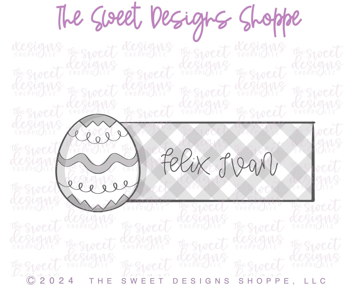 Cookie Cutters - Egg Tag - Cookie Cutter - The Sweet Designs Shoppe - TSDS - - ALL,Cookie Cutter,Easter,Easter / Spring,florals,Plaque,Plaques,PLAQUES HANDLETTERING,Promocode
