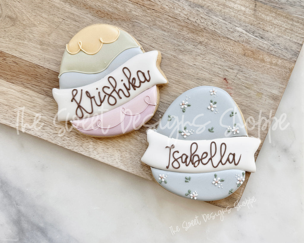 Cookie Cutters - Egg with Ribbon- Cookie Cutter - The Sweet Designs Shoppe - TSDS - - ALL,Cookie Cutter,Easter,Easter / Spring,Easter egg,Promocode,STL