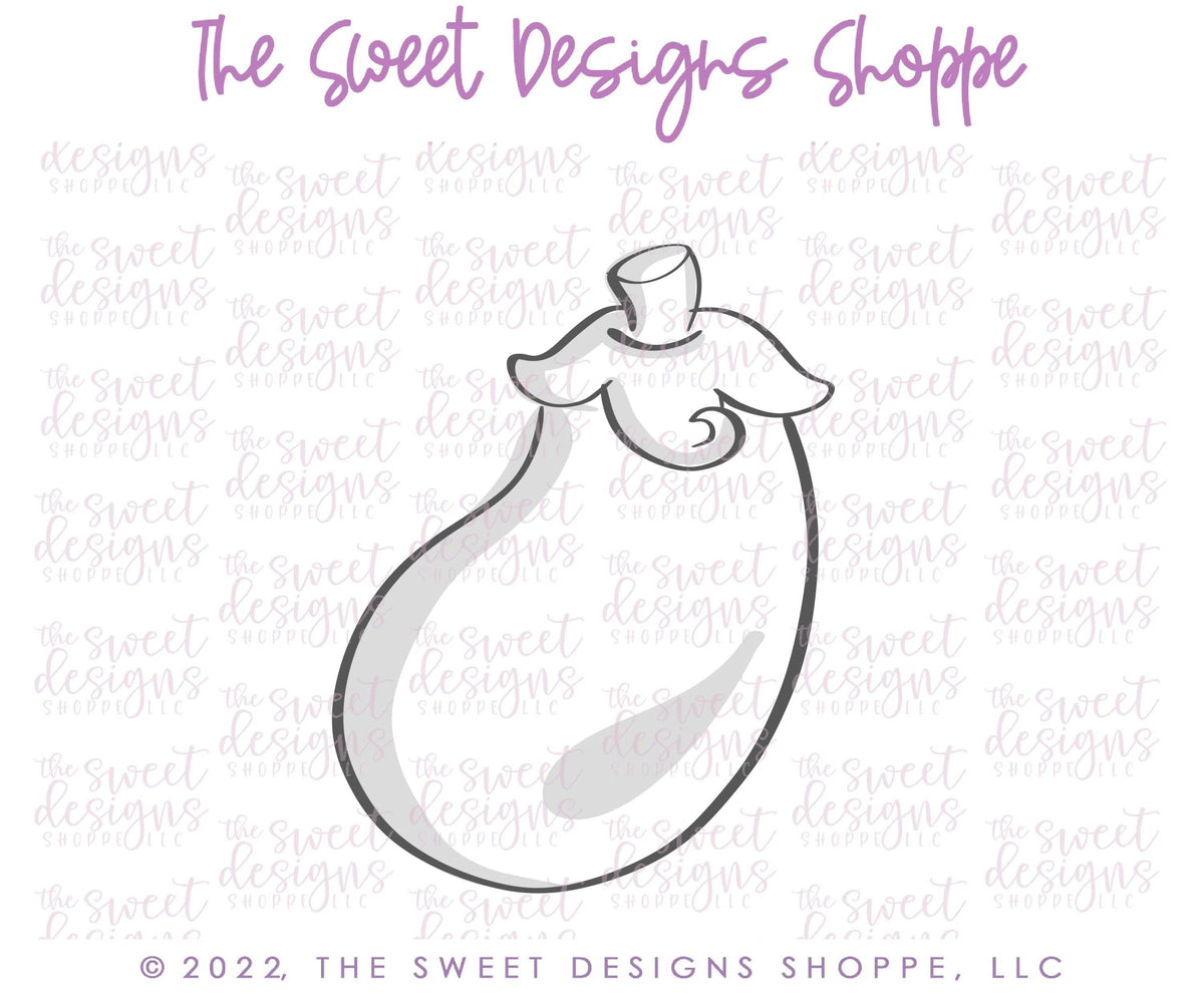 Cookie Cutters - Eggplant - Cookie Cutter - The Sweet Designs Shoppe - TSDS - - ALL,Cookie Cutter,Food,Food and Beverage,Food beverages,fruit,fruits,Fruits and Vegetables,Lady Milk Stache,Lady MilkStache,LadyMilkStache,Promocode,Vegetable