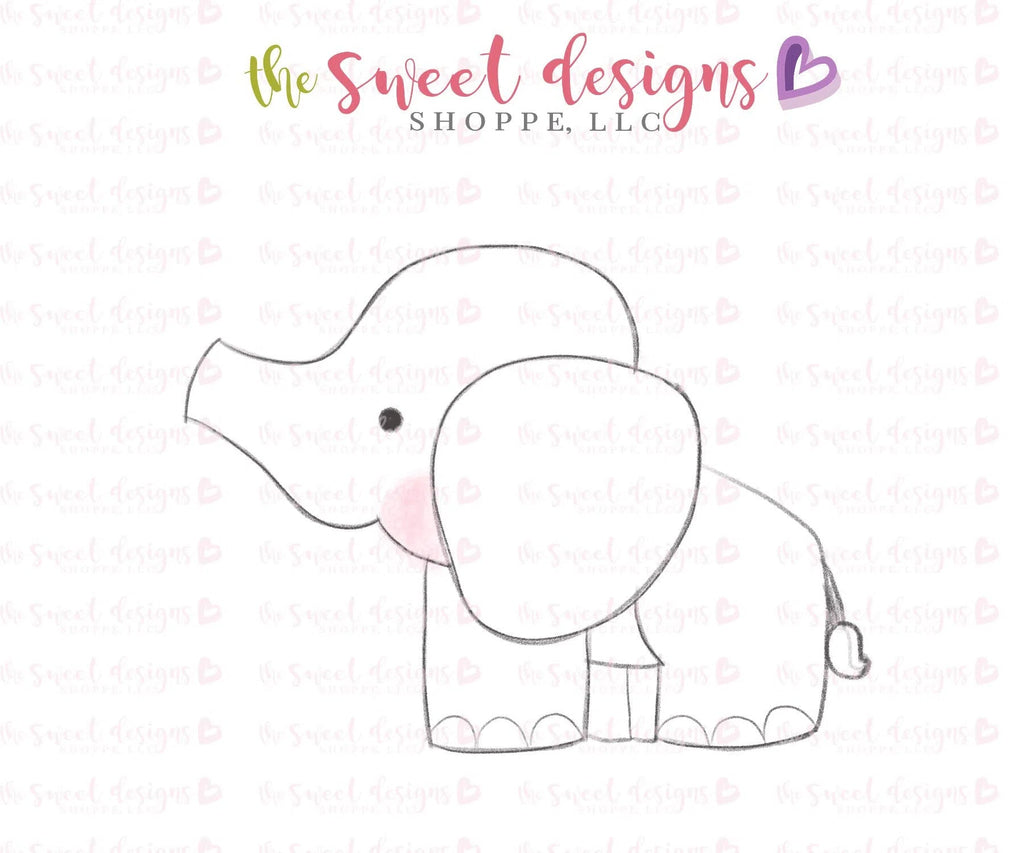 Cookie Cutters - Elephant 2 - Cookie Cutter - Sweet Designs Shoppe - - ALL, Animal, Animals, Cookie Cutter, Promocode