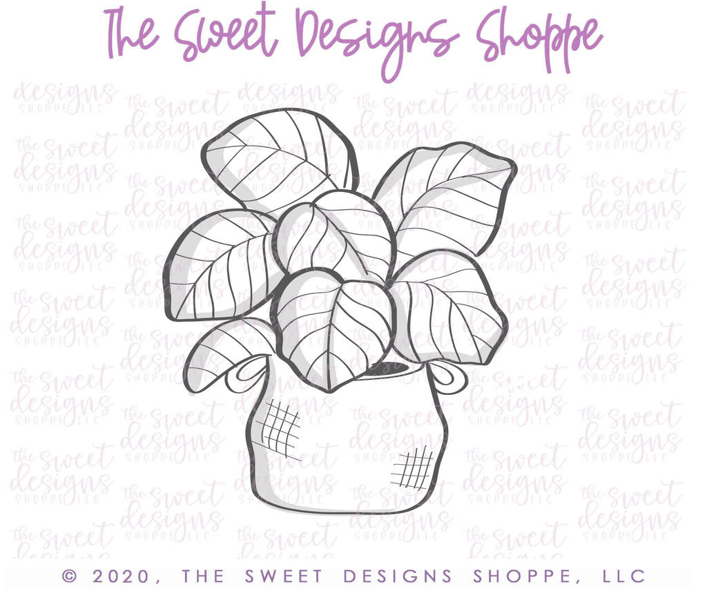 Cookie Cutters - Elephant House Plant - Cookie Cutter - The Sweet Designs Shoppe - TSDS - - 042620,ALL,Cookie Cutter,Flower,mother,Mothers Day,Nature,Promocode,Spring,STL,tree,Trees,Trees Leaves and Flowers