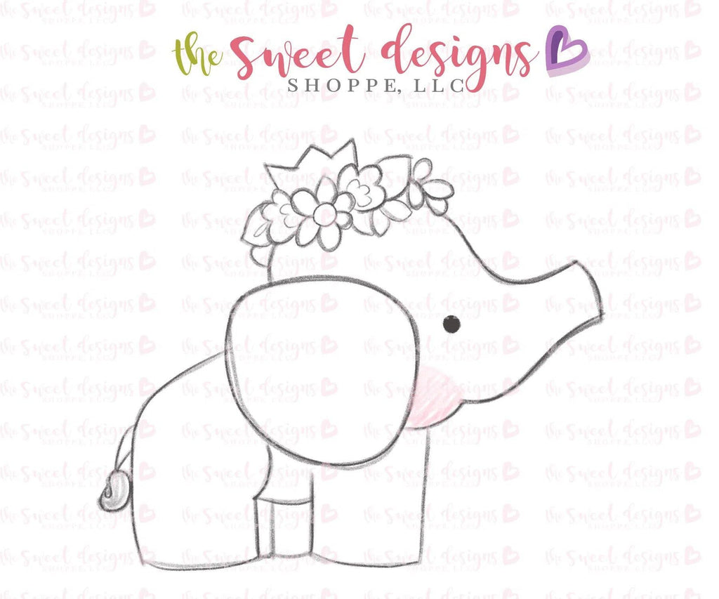 Cookie Cutters - Elephant with Flowers - Cookie Cutter - The Sweet Designs Shoppe - - ALL, Animal, Animals, Cookie Cutter, Promocode