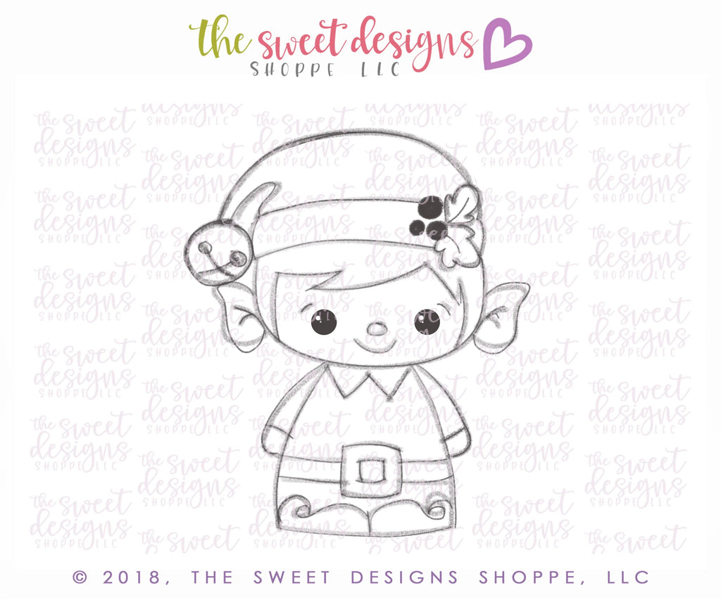 Cookie Cutters - Elf Boy 2018 - Cookie Cutter - Sweet Designs Shoppe - - 2018, ALL, Christmas, Christmas / Winter, Christmas Cookies, Cookie Cutter, Elf, Promocode