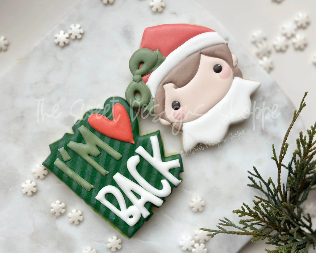 Cookie Cutters - Elf I'm Back - Cookie Cutters set - Set of 3 - Cookie Cutters - The Sweet Designs Shoppe - - abc, ALL, Christmas, Christmas / Winter, Cookie Cutter, Mini Sets, on the Shelf, Promocode, regular sets, set, Winter