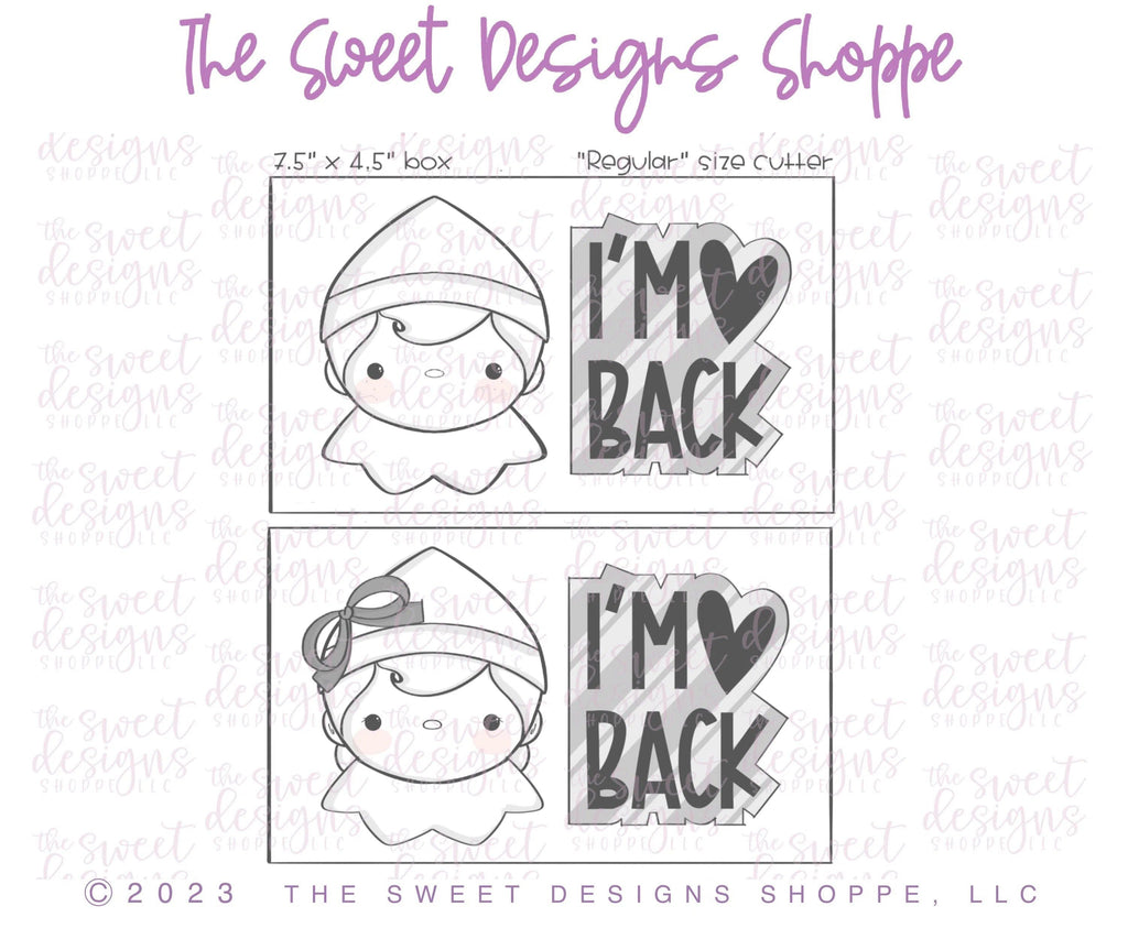 Cookie Cutters - Elf I'm Back - Cookie Cutters set - Set of 3 - Cookie Cutters - The Sweet Designs Shoppe - TSDS - - abc,ALL,Christmas,Christmas / Winter,Cookie Cutter,Mini Sets,on the Shelf,Promocode,regular sets,set,STL,Winter