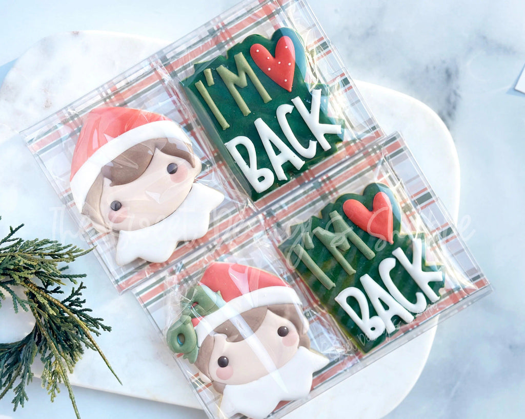 Cookie Cutters - Elf I'm Back - Cookie Cutters set - Set of 3 - Cookie Cutters - The Sweet Designs Shoppe - TSDS - - abc,ALL,Christmas,Christmas / Winter,Cookie Cutter,Mini Sets,on the Shelf,Promocode,regular sets,set,STL,Winter