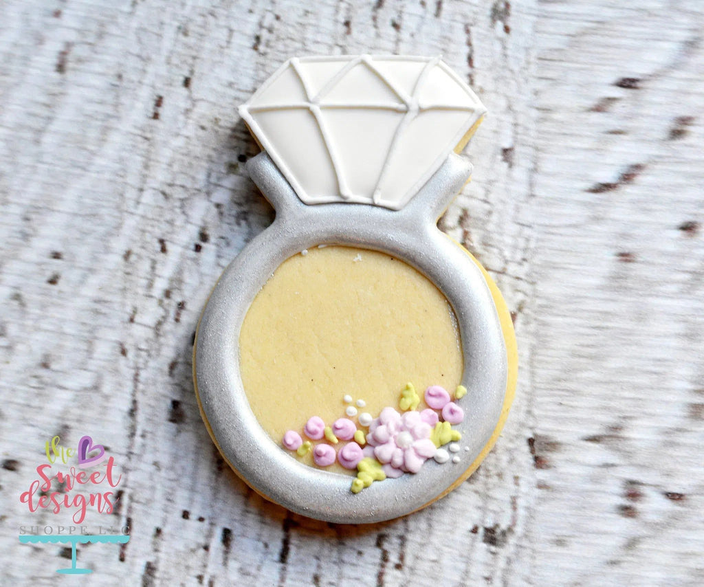 Cookie Cutters - Engagement Ring v2- Cookie Cutter - The Sweet Designs Shoppe - TSDS - - accessory,ALL,Bachelorette,Bridal Shower,Bride,Cookie Cutter,engagement,Fashion,jewellery,jewelry,Promocode,Wedding