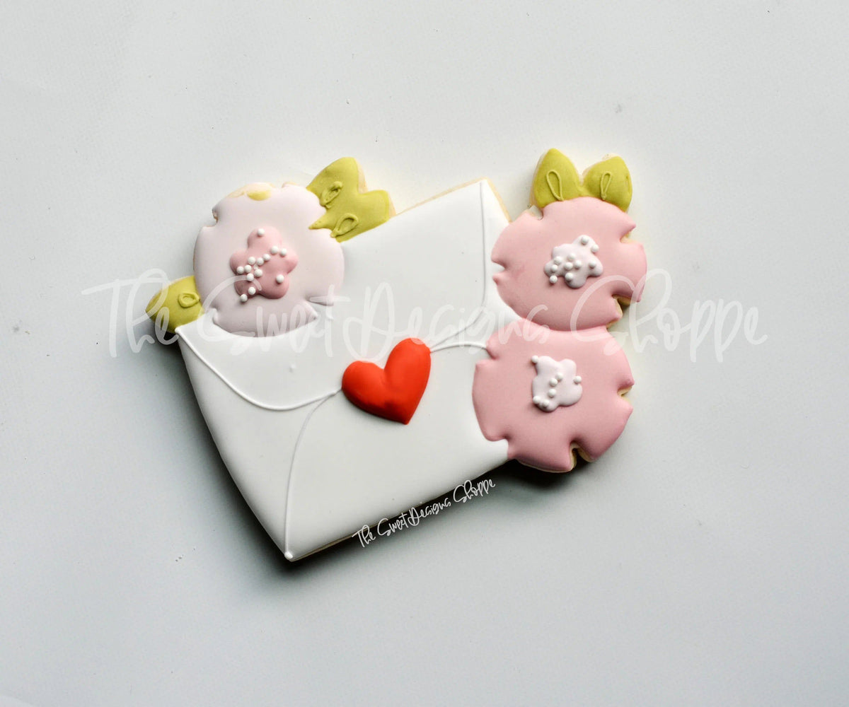 Cookie Cutters - Envelope with Flowers - Cookie Cutter - The Sweet Designs Shoppe - TSDS - - ALL,Birthday,Cookie Cutter,Gift,Misc,Miscelaneous,Miscellaneous,Promocode,STL,valentines,Wedding,Wedding Favors