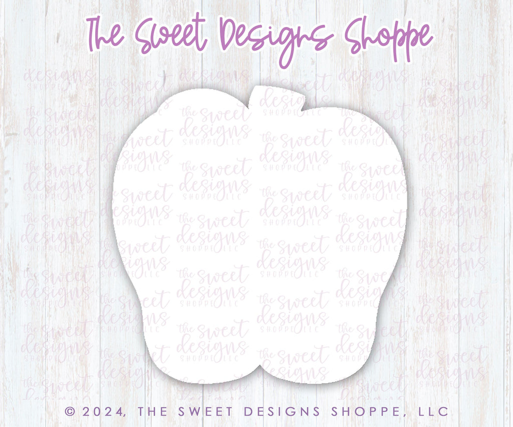 Cookie Cutters - Essential Chubby Apple - Cookie Cutter - The Sweet Designs Shoppe - - ALL, back to school, Cookie Cutter, Food, fruit, fruit with flower, fruits, Fruits and Vegetables, Plaque, Promocode, School, School / Graduation, Teach, teacher, teacher appreciation