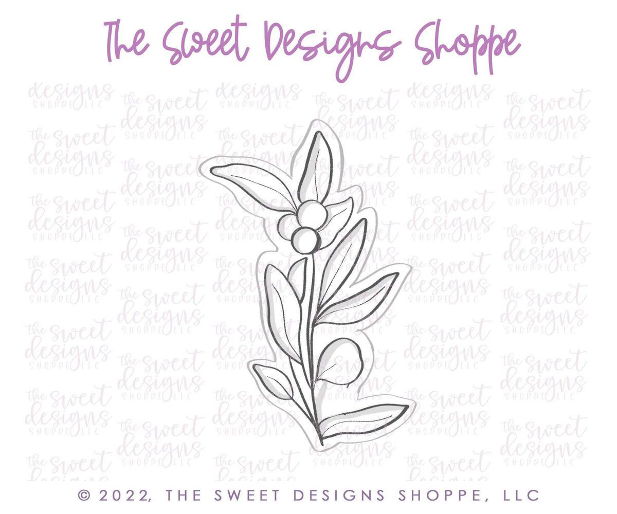 Cookie Cutters - Eucalyptus Branch Felix - Cookie Cutter - The Sweet Designs Shoppe - TSDS - - ALL,Cookie Cutter,First Communion,handlettering,Nature,Promocode,Religious,Wedding,Wedding Favors