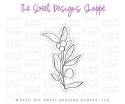 Cookie Cutters - Eucalyptus Branch Felix - Cookie Cutter - The Sweet Designs Shoppe - TSDS - - ALL,Cookie Cutter,First Communion,handlettering,Nature,Promocode,Religious,Wedding,Wedding Favors