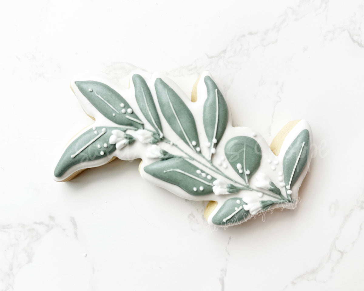 Cookie Cutters - Eucalyptus Branch Felix - Cookie Cutter - The Sweet Designs Shoppe - TSDS - - ALL,Cookie Cutter,First Communion,handlettering,Nature,Promocode,Religious,Wedding,Wedding Favors