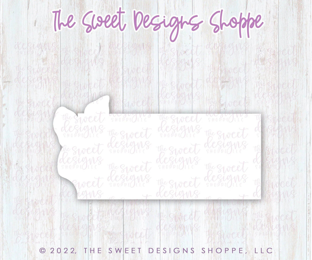 Cookie Cutters - Eucalyptus Long Felix Plaque - Cookie Cutter - The Sweet Designs Shoppe - TSDS - - ALL,Cookie Cutter,First Communion,handlettering,Plaque,Plaques,PLAQUES HANDLETTERING,Promocode,Religious,Wedding,Wedding Favors