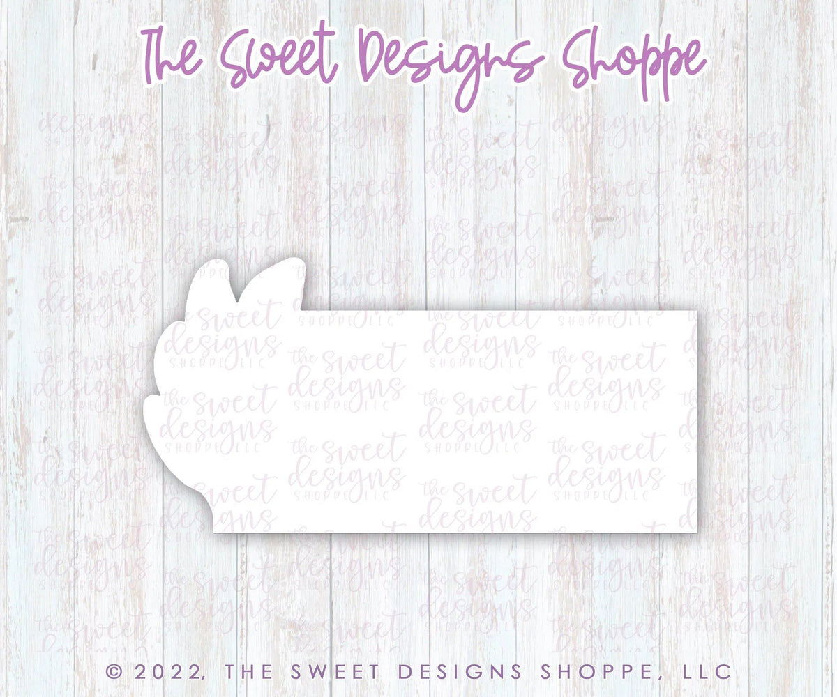 Cookie Cutters - Eucalyptus Long Samuel Plaque - Cookie Cutter - The Sweet Designs Shoppe - TSDS - - ALL,Cookie Cutter,First Communion,handlettering,Plaque,Plaques,PLAQUES HANDLETTERING,Promocode,Religious,STL,Wedding,Wedding Favors