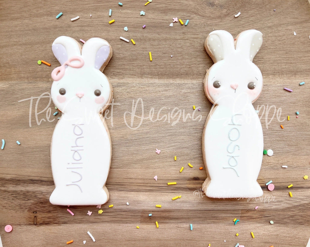 Cookie Cutters - Extra Long Bunnies Set - Set of 2 - Cookie Cutters - The Sweet Designs Shoppe - TSDS - - ALL,Animal,Animals,Animals and Insects,bunny,Cookie Cutter,Easter,Easter / Spring,Mini Sets,Promocode,regular sets,set,STL