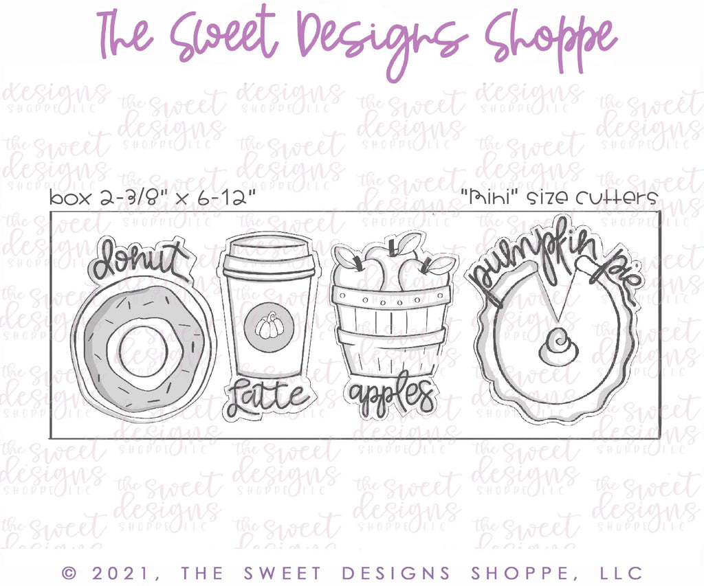 Cookie Cutters - Fall Food Set - Cookie Cutters - The Sweet Designs Shoppe - TSDS - - ALL,Cookie Cutter,Fall,Fall / Thanksgiving,Mini Sets,Promocode,regular sets,set,thanks,thanksgiving