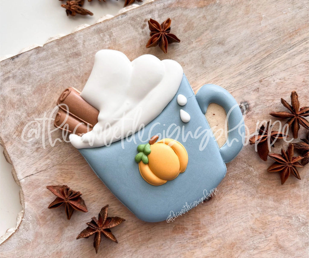 Cookie Cutters - Fall Mug with Whip - Cookie Cutter - The Sweet Designs Shoppe - - ALL, beverage, beverages, Coffee, Fall, Fall / Thanksgiving, Food and Beverage, Food beverages, mug, mugs, Promocode