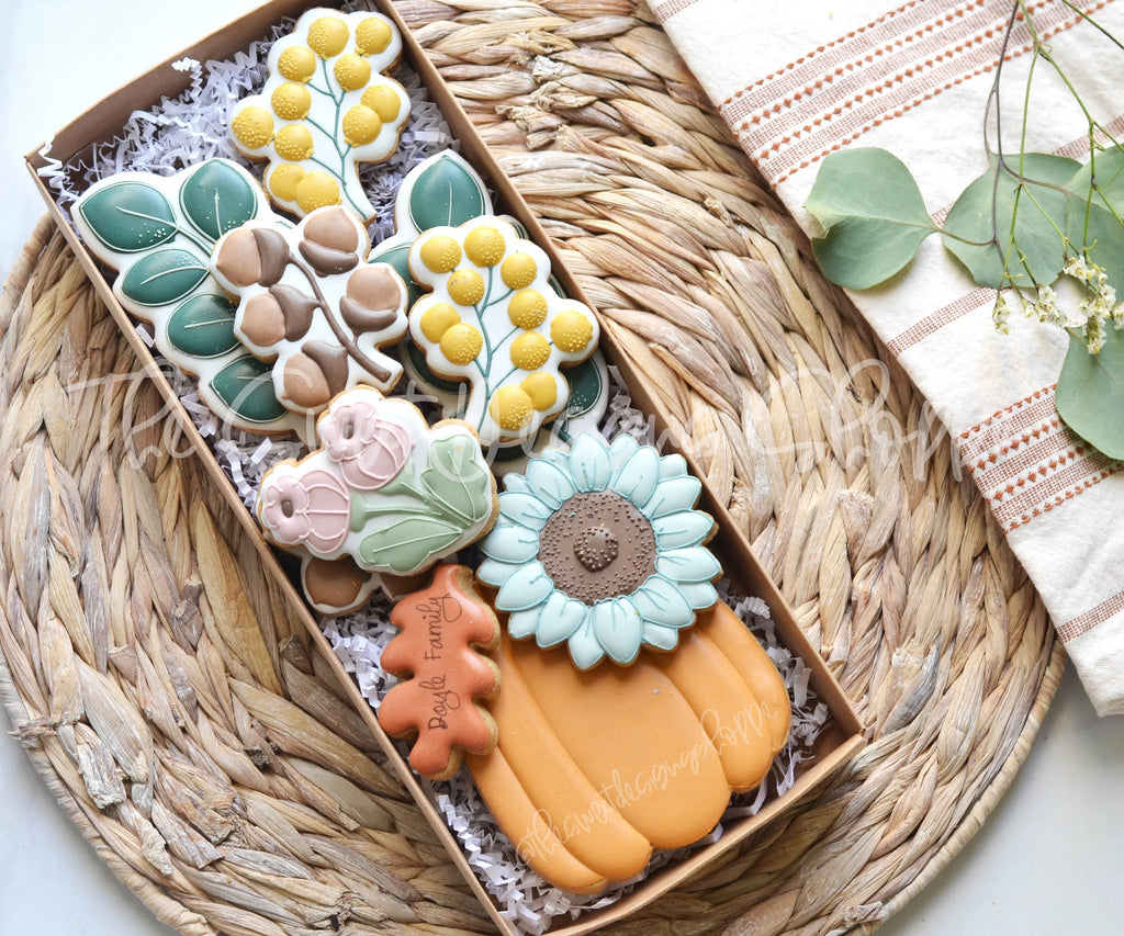 Cookie Cutters - Fall Pumpkin Bouquet Platter Set - Cookie Cutters - The Sweet Designs Shoppe - - ALL, Cookie Cutter, fall, Fall / Thanksgiving, Flowers, Mini Sets, Nature, Promocode, regular sets, set, STL, thanksgiving