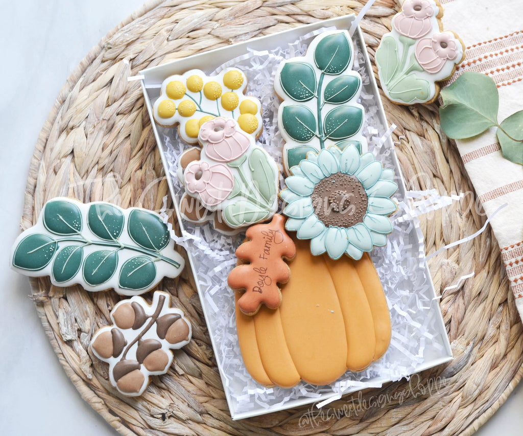 Cookie Cutters - Fall Pumpkin Bouquet Platter Set - Cookie Cutters - The Sweet Designs Shoppe - TSDS - - ALL,Cookie Cutter,fall,Fall / Thanksgiving,Flowers,Mini Sets,Nature,Promocode,regular sets,set,STL,thanksgiving