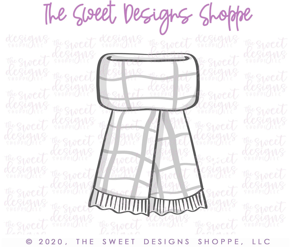 Cookie Cutters - Fall Scarf - Cookie Cutter - The Sweet Designs Shoppe - TSDS - - ALL,Christmas / Winter,clothing,Clothing / Accessories,Cookie Cutter,fall,Fall / Thanksgiving,Promocode,STL,Winter