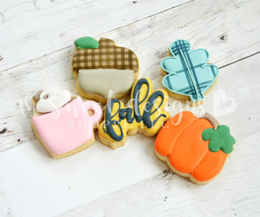 Cookie Cutters - Fall Set - Set of 5 - Cookie Cutters - The Sweet Designs Shoppe - TSDS - - ALL,beverages,Cookie Cutter,Fal,Fall / Halloween,Fall / Thanksgiving,Halloween,Halloween set,Halloween Sets,Mini Sets,mug,mugs,Nature,Promocode,regular sets,set,STL