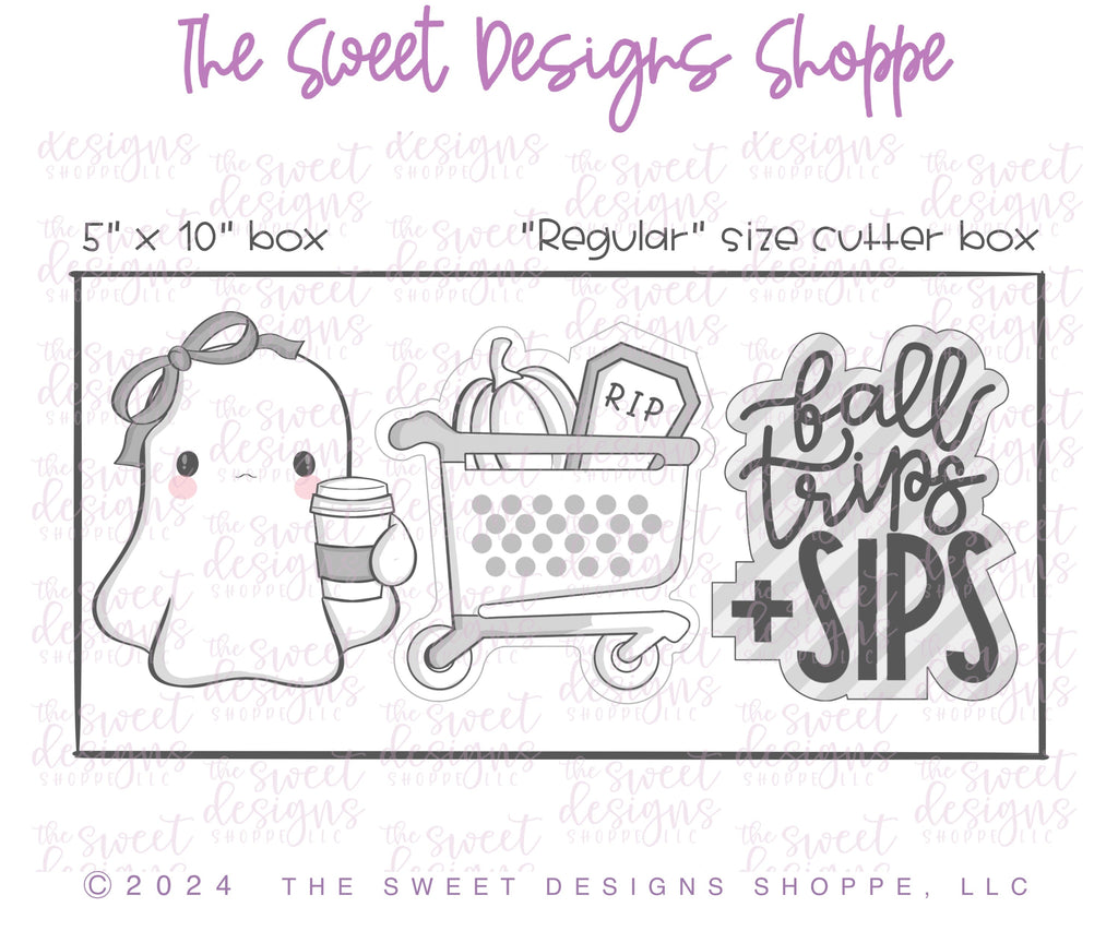 Cookie Cutters - Fall Trips and SIPS Cookie Cutters Set - Set of 3 - Cookie Cutters - The Sweet Designs Shoppe - TSDS - - ALL,Coffee,Cookie Cutter,halloween,Mini Sets,Promocode,regular sets,set,STL