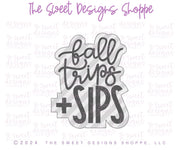 Cookie Cutters - Fall Trips and SIPS Plaque - Cookie Cutter - The Sweet Designs Shoppe - TSDS - - ALL,Cookie Cutter,halloween,Plaque,Plaques,PLAQUES HANDLETTERING,Promocode,STL