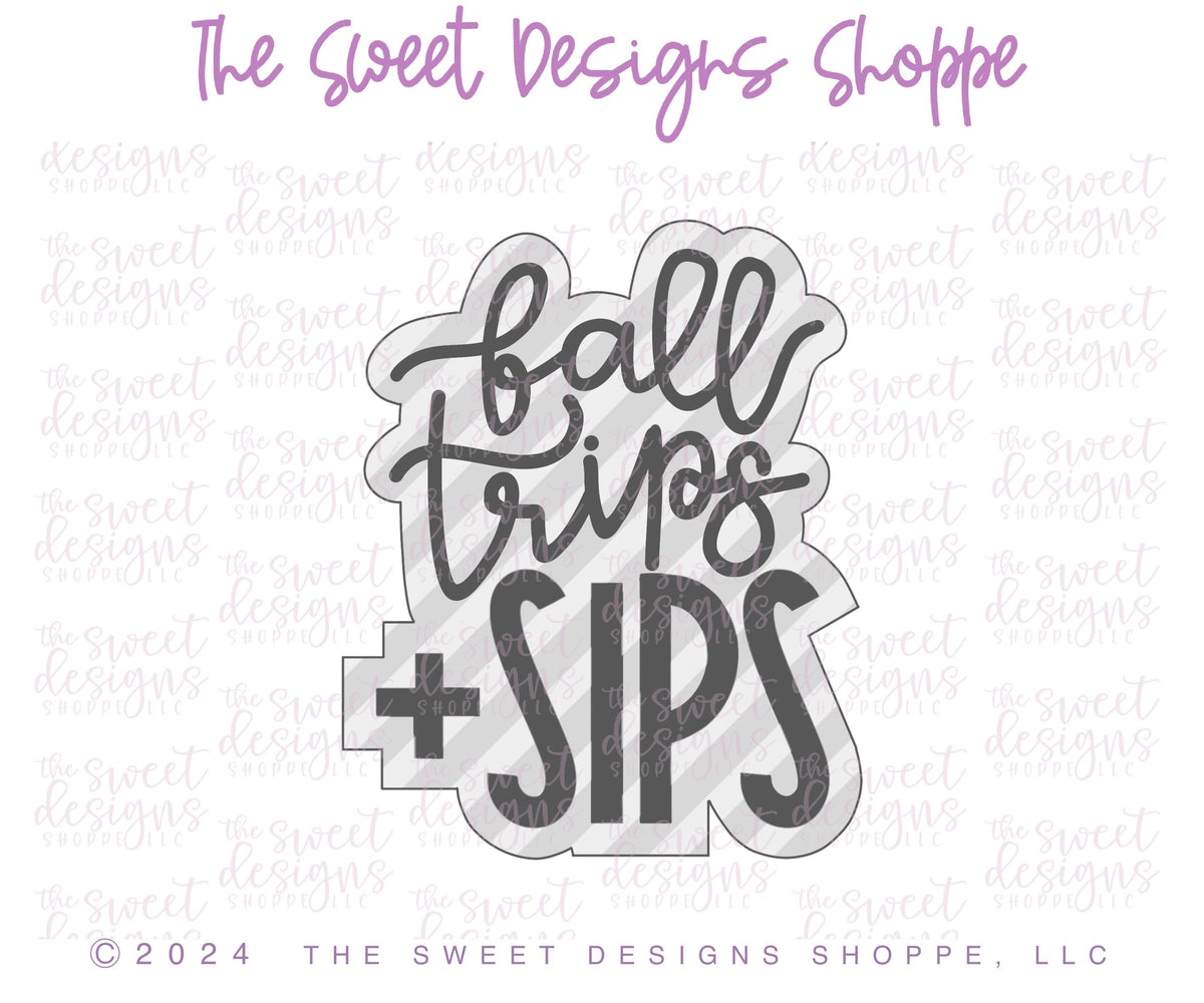 Cookie Cutters - Fall Trips and SIPS Plaque - Cookie Cutter - The Sweet Designs Shoppe - TSDS - - ALL,Cookie Cutter,halloween,Plaque,Plaques,PLAQUES HANDLETTERING,Promocode,STL