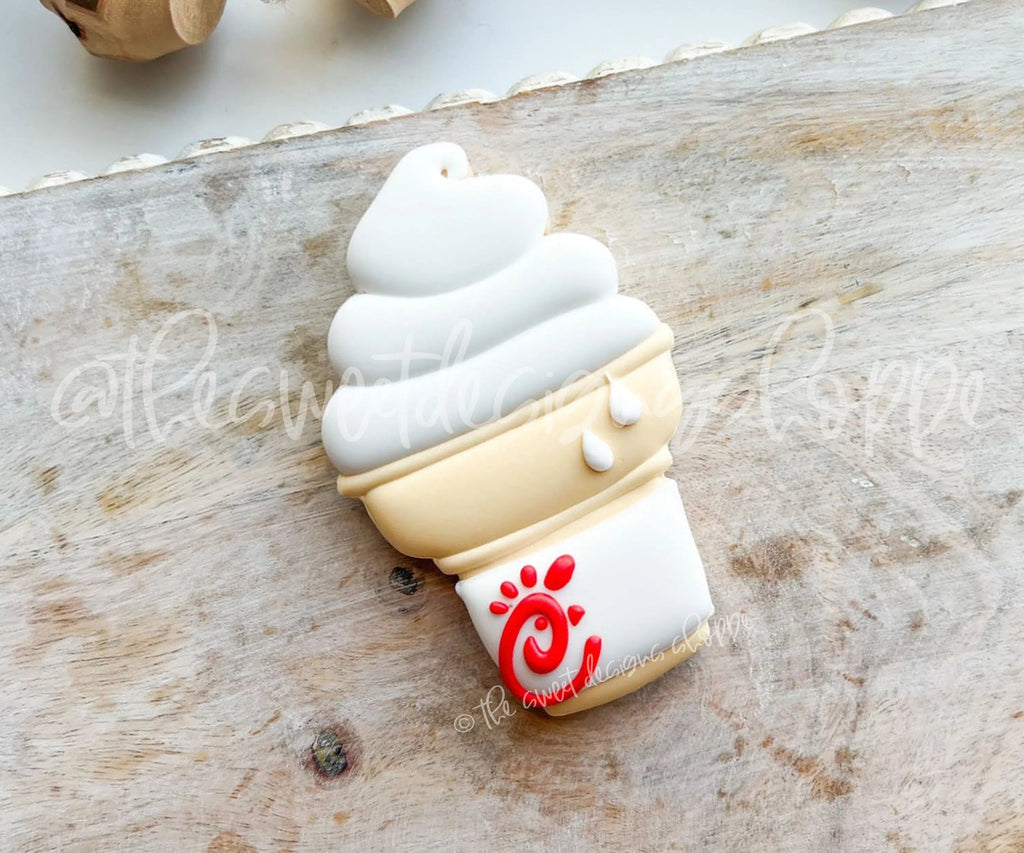 Cookie Cutters - Fast Food Ice Cream- Cookie Cutter - Sweet Designs Shoppe - - ALL, Chick-fil-a, Cookie Cutter, fast food, Food, Food and Beverage, Food beverages, Fruits and Vegetables, Icecream, Misc, Miscelaneous, Miscellaneous, Promocode, Sweet, Sweets