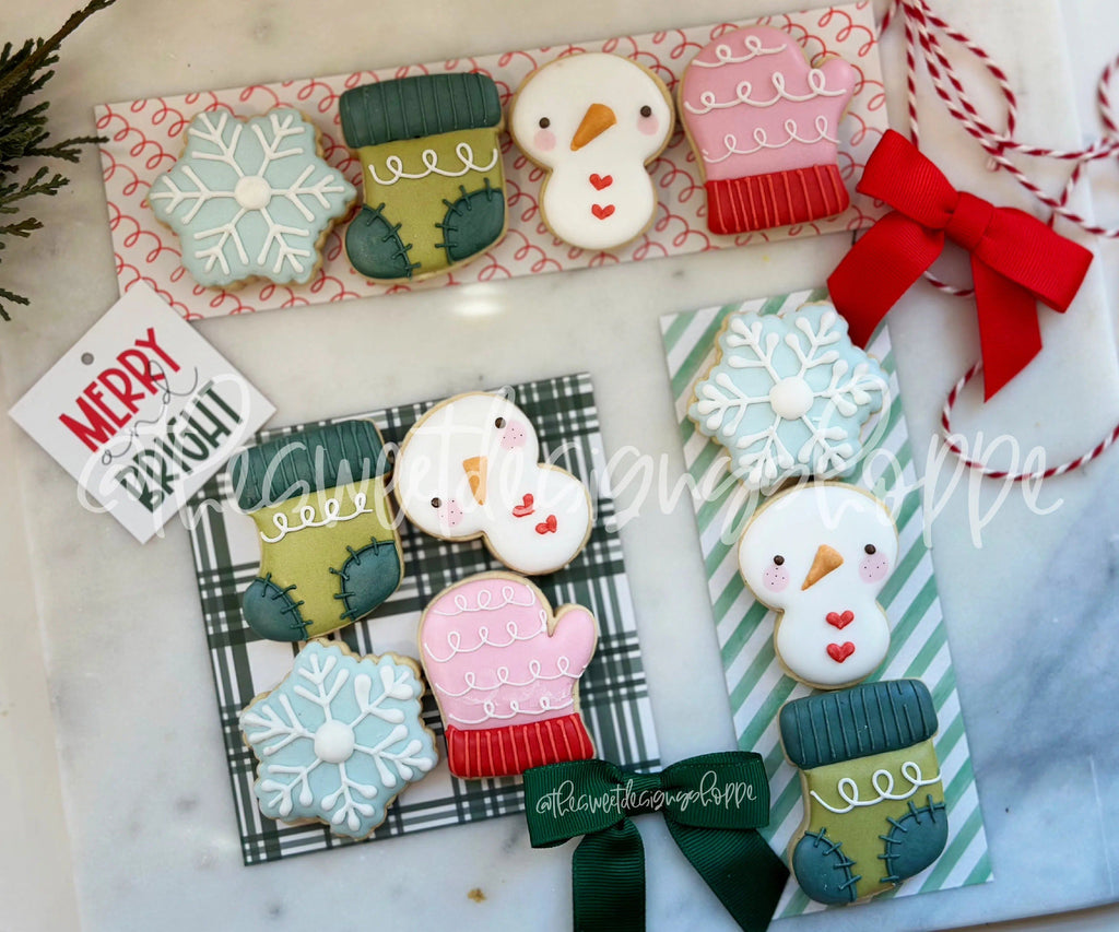 Cookie Cutters - Festive Frosting Mini Set - Set of 4 - Cookie Cutters - The Sweet Designs Shoppe - Set of 4 - Mini Size Cutters ( 2" Longest Side) - ALL, Christmas, Christmas / Winter, Cookie Cutter, Mini Sets, Promocode, regular sets, set, Snowman, Winter