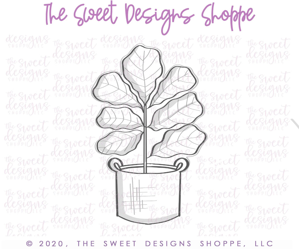 Cookie Cutters - Fiddle Leaf Tree - Cutter - Sweet Designs Shoppe - - 041120, ALL, Cookie Cutter, Flower, mother, Mothers Day, Nature, Promocode, Spring, Tree, Trees, Trees Leaves and Flowers