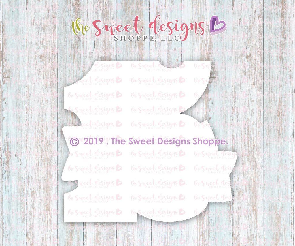 Cookie Cutters - Fifteen with Ribbon - Cookie Cutter - Sweet Designs Shoppe - - 15, Accesories, ALL, Birthday, Cookie Cutter, fifteen, Fonts, kids, Lettering, letters and numbers, number, Promocode, quince