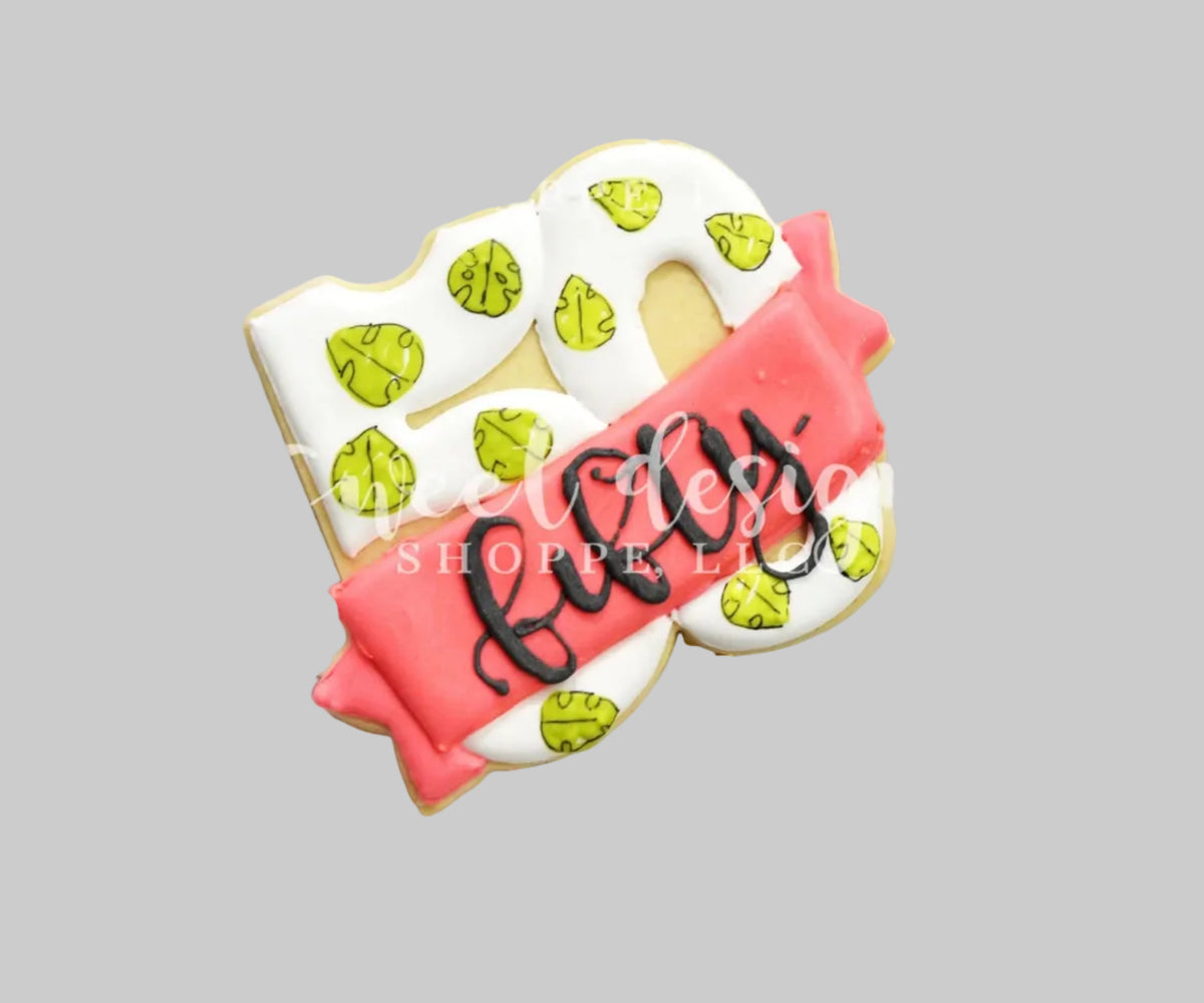 Cookie Cutters - Fifty with Ribbon - Cookie Cutter - The Sweet Designs Shoppe - TSDS - - 50,Accesories,ALL,Birthday,cincuenta,Cookie Cutter,Fonts,kids,Lettering,letters and numbers,number,Promocode,STL
