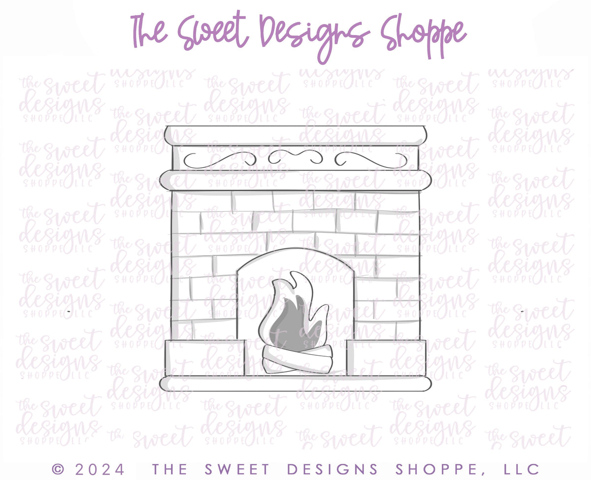 Cookie Cutters - Fireplace - Cookie Cutter - The Sweet Designs Shoppe - TSDS - - ALL,Cookie Cutter,Fireplace,Miscellaneous,Promocode,reading club book,STL,valentine,Valentine's