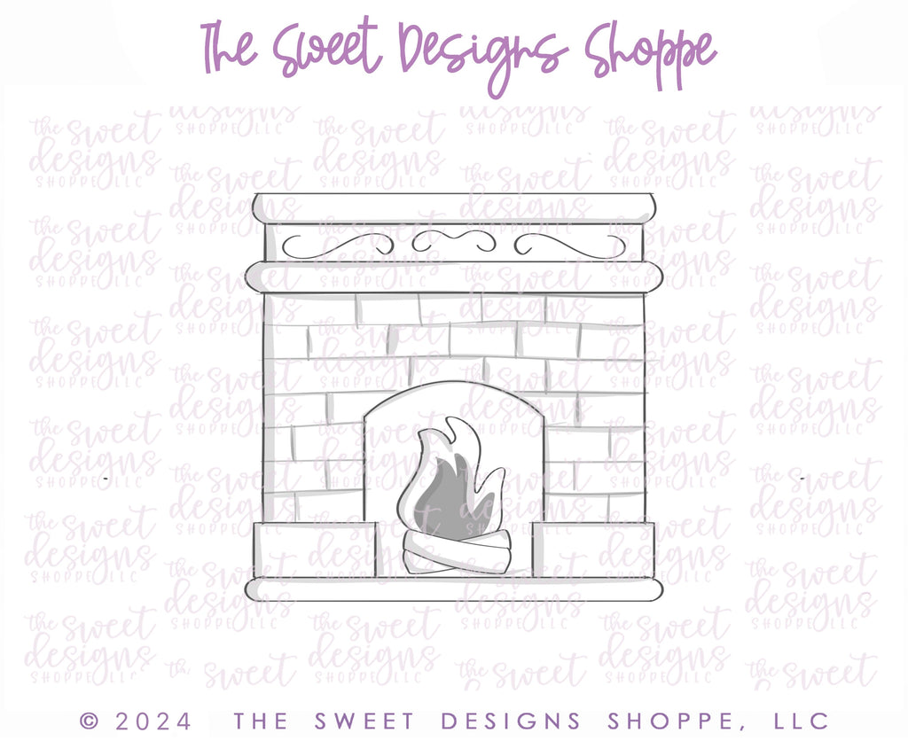 Cookie Cutters - Fireplace - Cookie Cutter - The Sweet Designs Shoppe - - ALL, Cookie Cutter, Fireplace, Miscellaneous, new, Promocode, reading club book, STL, valentine, Valentine's