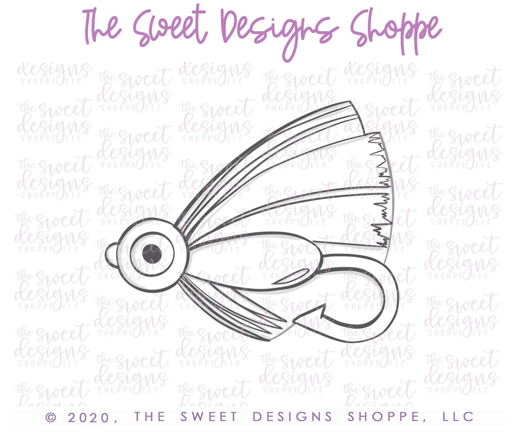 Cookie Cutters - Fish Fly - Cookie Cutter - The Sweet Designs Shoppe - TSDS - - 051520,ALL,Bait,Bucket,Cookie Cutter,dad,Father,Fathers Day,fish,fishfly,Fishing,grandfather,hobbies,Promocode,Sport,sports,STL