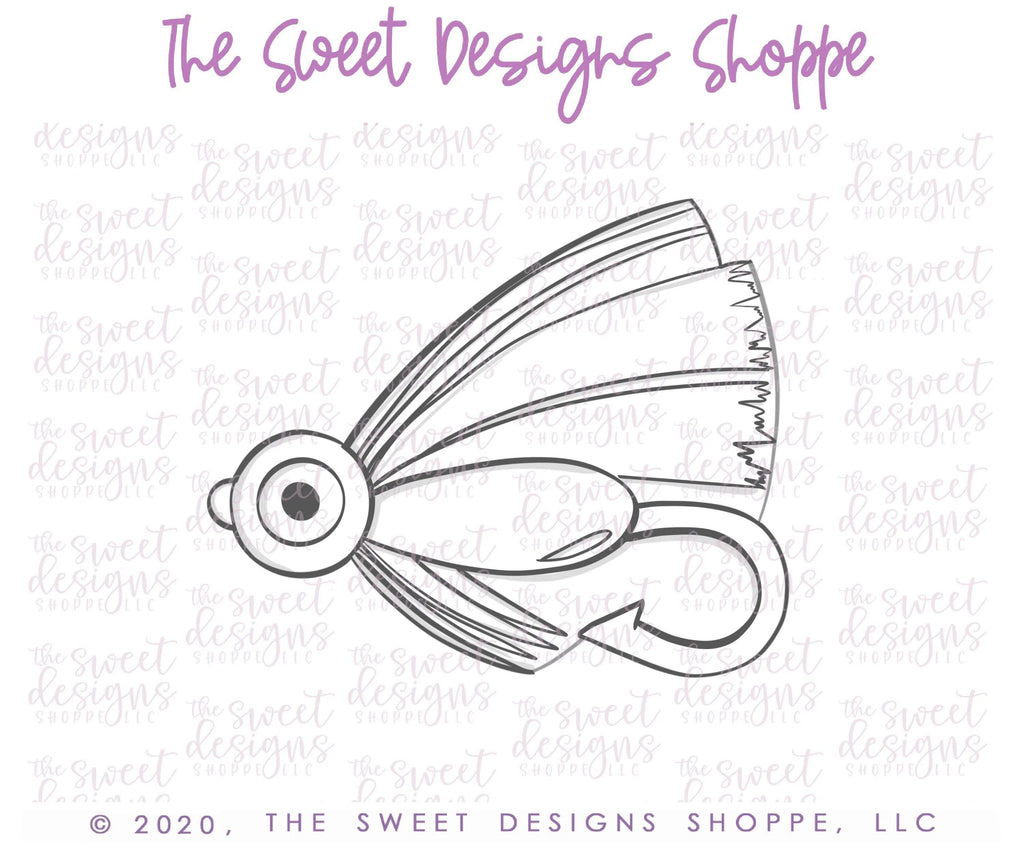 Cookie Cutters - Fish Fly - Cookie Cutter - The Sweet Designs Shoppe - - 051520, ALL, Bait, Bucket, Cookie Cutter, dad, Father, Fathers Day, fish, fishfly, Fishing, grandfather, hobbies, Promocode, Sport, sports