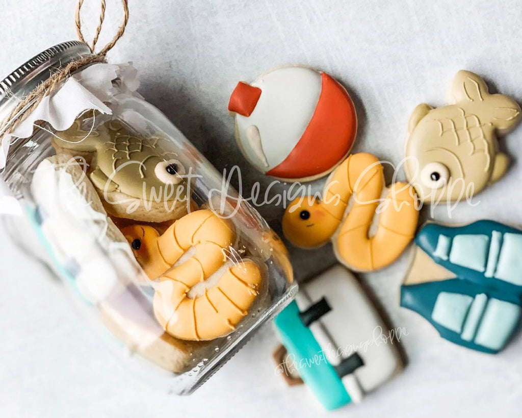 Cookie Cutters - Fishing Set - Cookie Cutters - The Sweet Designs Shoppe - TSDS - - ALL,Cookie Cutter,dad,Father,father's day,fish,Fishing,grandfather,Mini Set,Mini Sets,Promocode,regular sets,Set,sets,STL