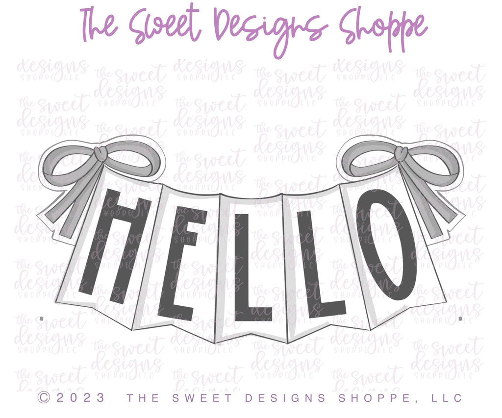 Cookie Cutters - Five Space Modern Bunting - Cookie Cutter - The Sweet Designs Shoppe - TSDS - - ALL,Birthday,Cookie Cutter,Easter,Easter / Spring,Plaque,Plaques,PLAQUES HANDLETTERING,Promocode,valentine,Valentine's