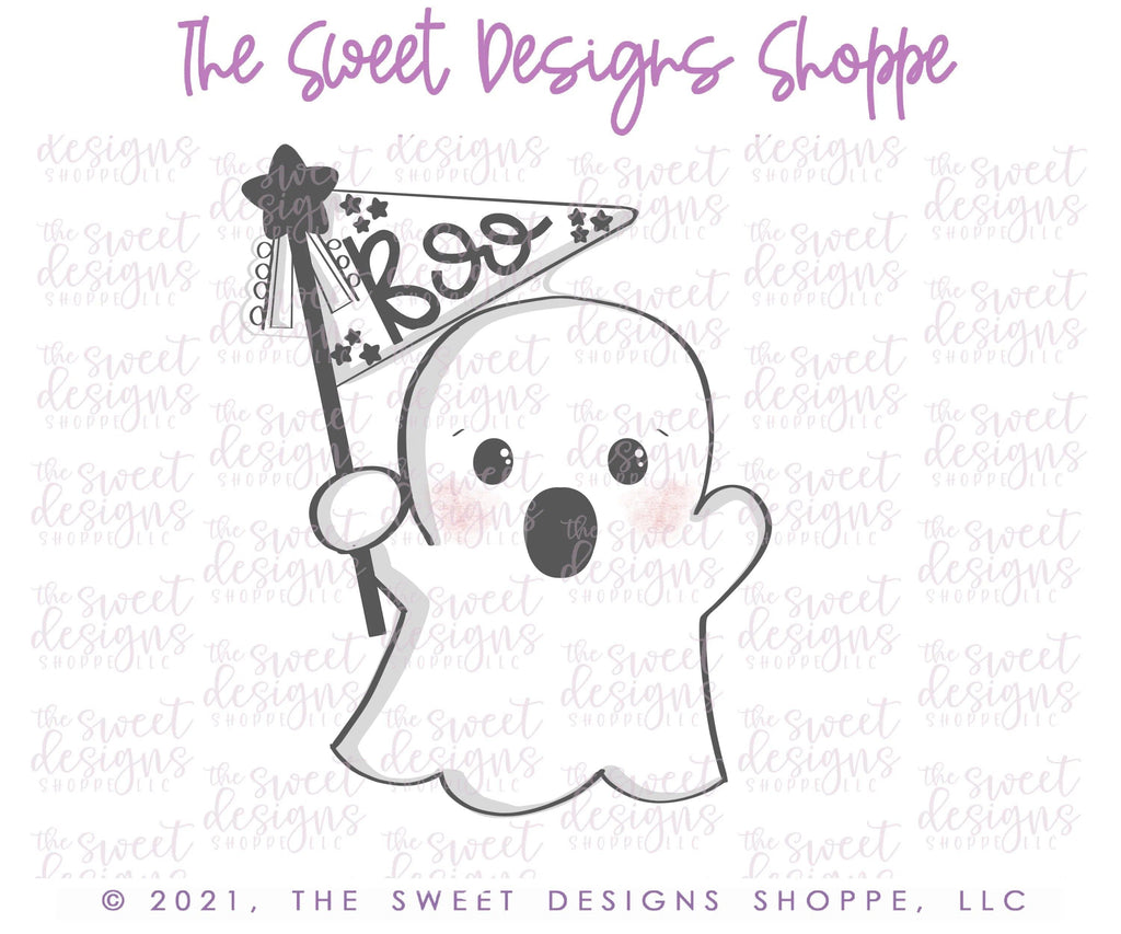 Cookie Cutters - Flag Ghost - Cookie Cutter - The Sweet Designs Shoppe - - ALL, Boo, Cookie Cutter, Ghost, halloween, Promocode