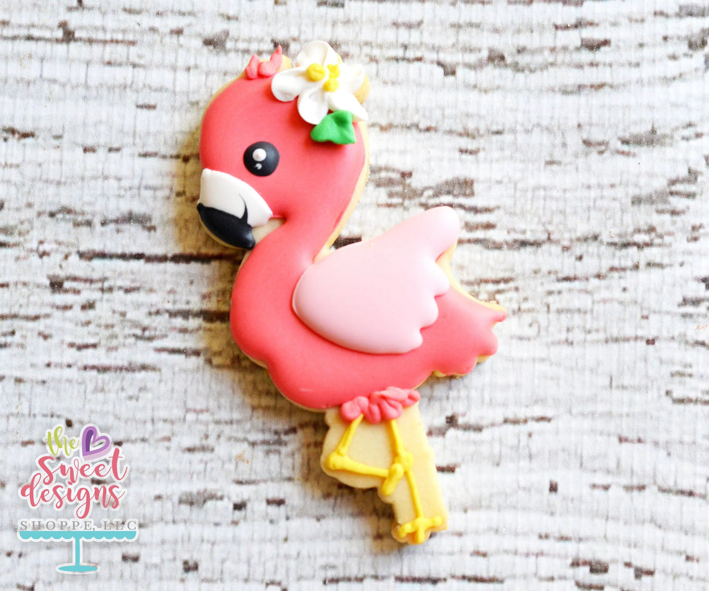 Cookie Cutters - Flamingo with Flower v2- Cookie Cutter - The Sweet Designs Shoppe - - ALL, Animal, Cookie Cutter, Luau, Party, Promocode, summer