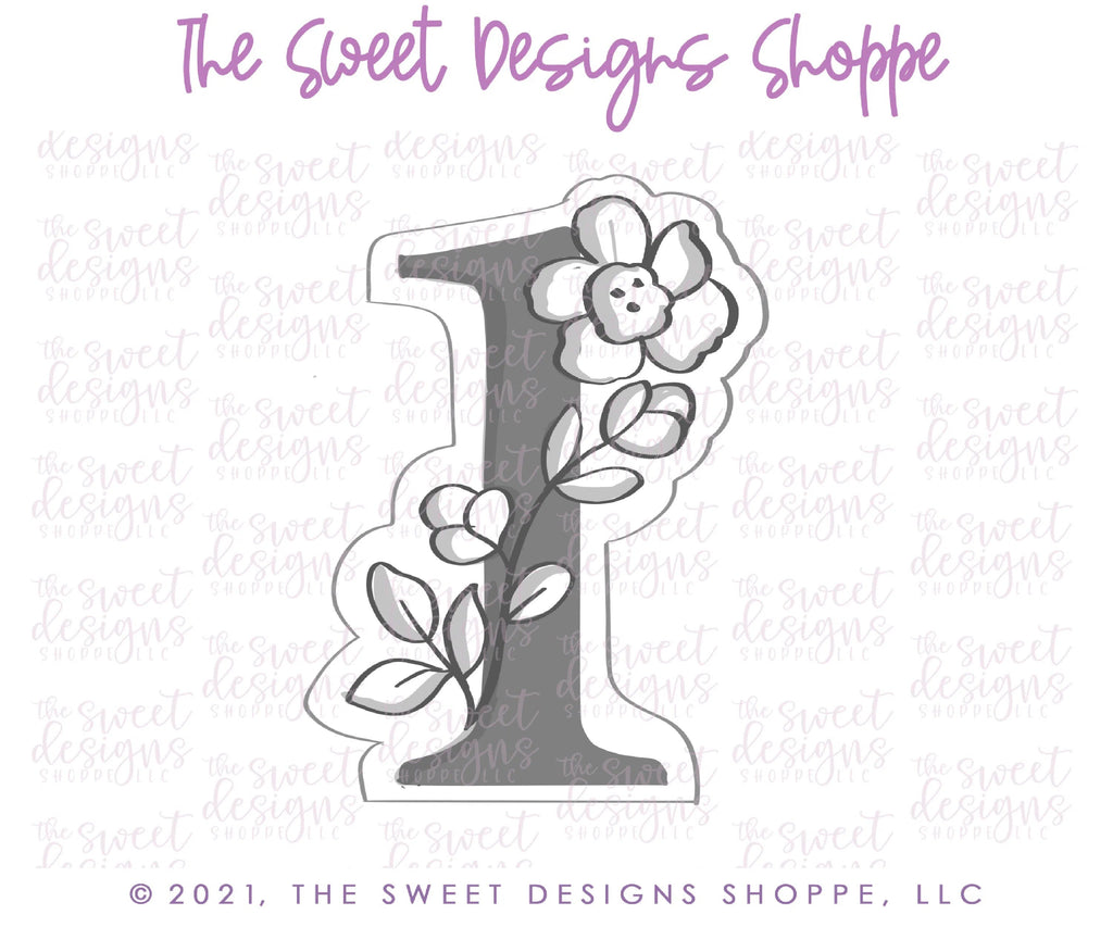 Cookie Cutters - Floral 1 - Cookie Cutter - Sweet Designs Shoppe - - ALL, Birthday, Cookie Cutter, Font, Fonts, kid, kids, letters and numbers, number, numbers, NumberSet, Promocode, series016, text