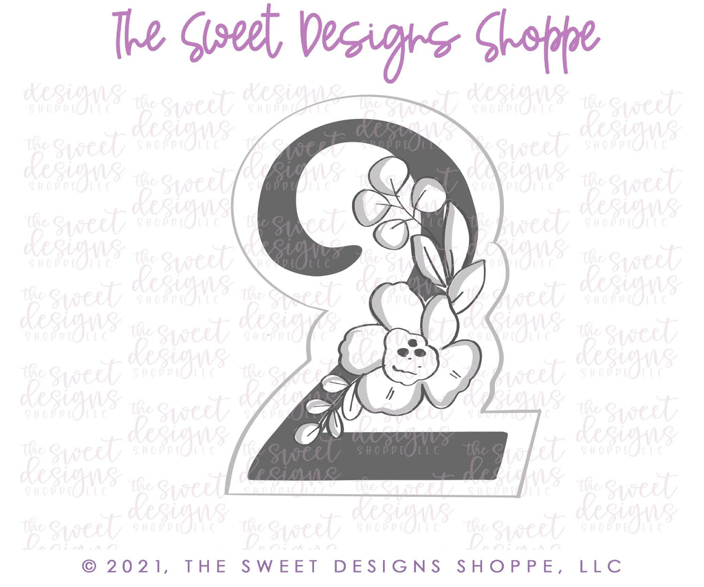 Cookie Cutters - Floral 2 - Cookie Cutter - Sweet Designs Shoppe - - ALL, Birthday, Cookie Cutter, Font, Fonts, kid, kids, letters and numbers, number, numbers, NumberSet, Promocode, series016, text
