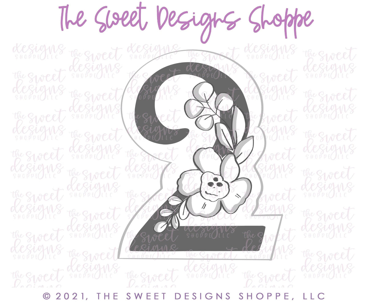 Cookie Cutters - Floral 2 - Cookie Cutter - The Sweet Designs Shoppe - TSDS - - ALL,Birthday,Cookie Cutter,Font,Fonts,kid,kids,Lettering,letters and numbers,number,numbers,NumberSet,Promocode,series016,STL,text