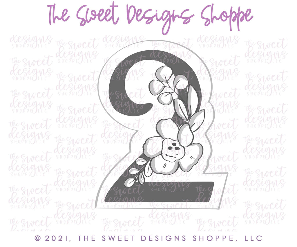 Cookie Cutters - Floral 2 - Cookie Cutter - The Sweet Designs Shoppe - TSDS - - ALL,Birthday,Cookie Cutter,Font,Fonts,kid,kids,Lettering,letters and numbers,number,numbers,NumberSet,Promocode,series016,STL,text