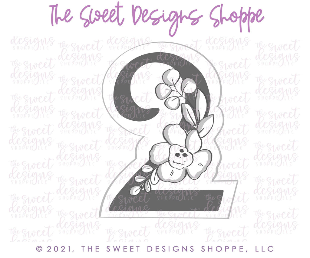 Cookie Cutters - Floral 2 - Cookie Cutter - The Sweet Designs Shoppe - - ALL, Birthday, Cookie Cutter, Font, Fonts, kid, kids, letters and numbers, number, numbers, NumberSet, Promocode, series016, text