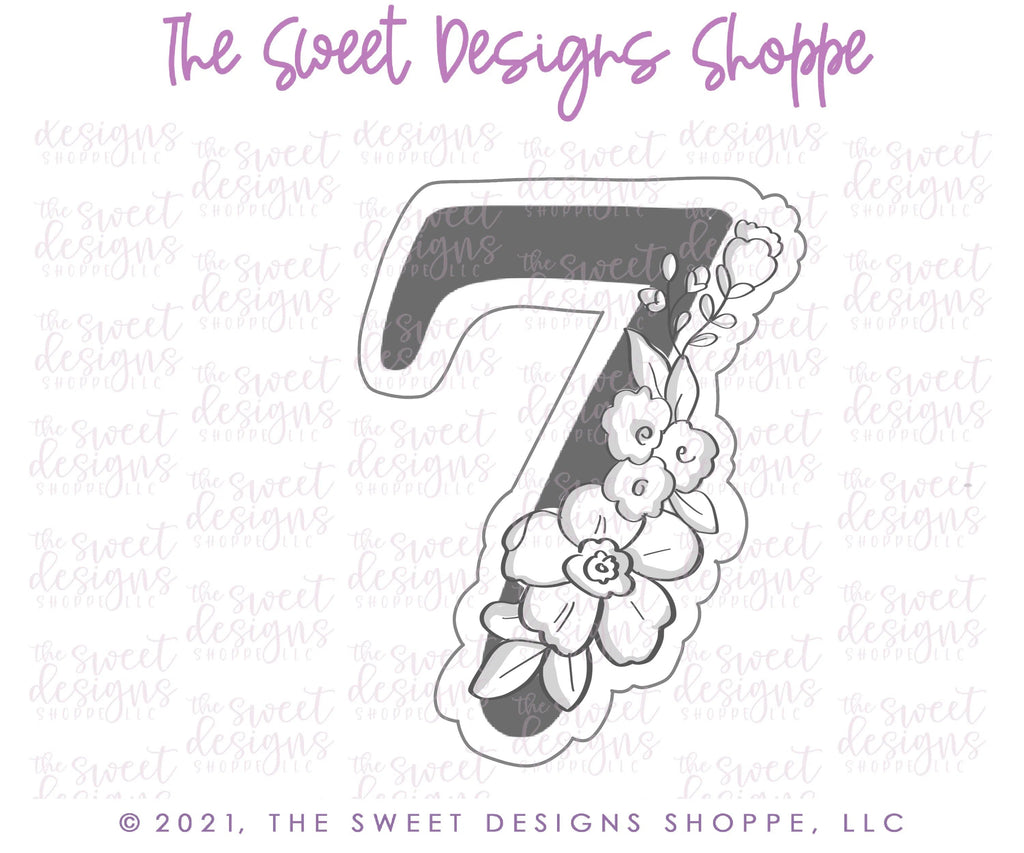 Cookie Cutters - Floral 7 - Cookie Cutter - Sweet Designs Shoppe - - ALL, Birthday, Cookie Cutter, Font, Fonts, kid, kids, letters and numbers, number, numbers, NumberSet, Promocode, series016, text