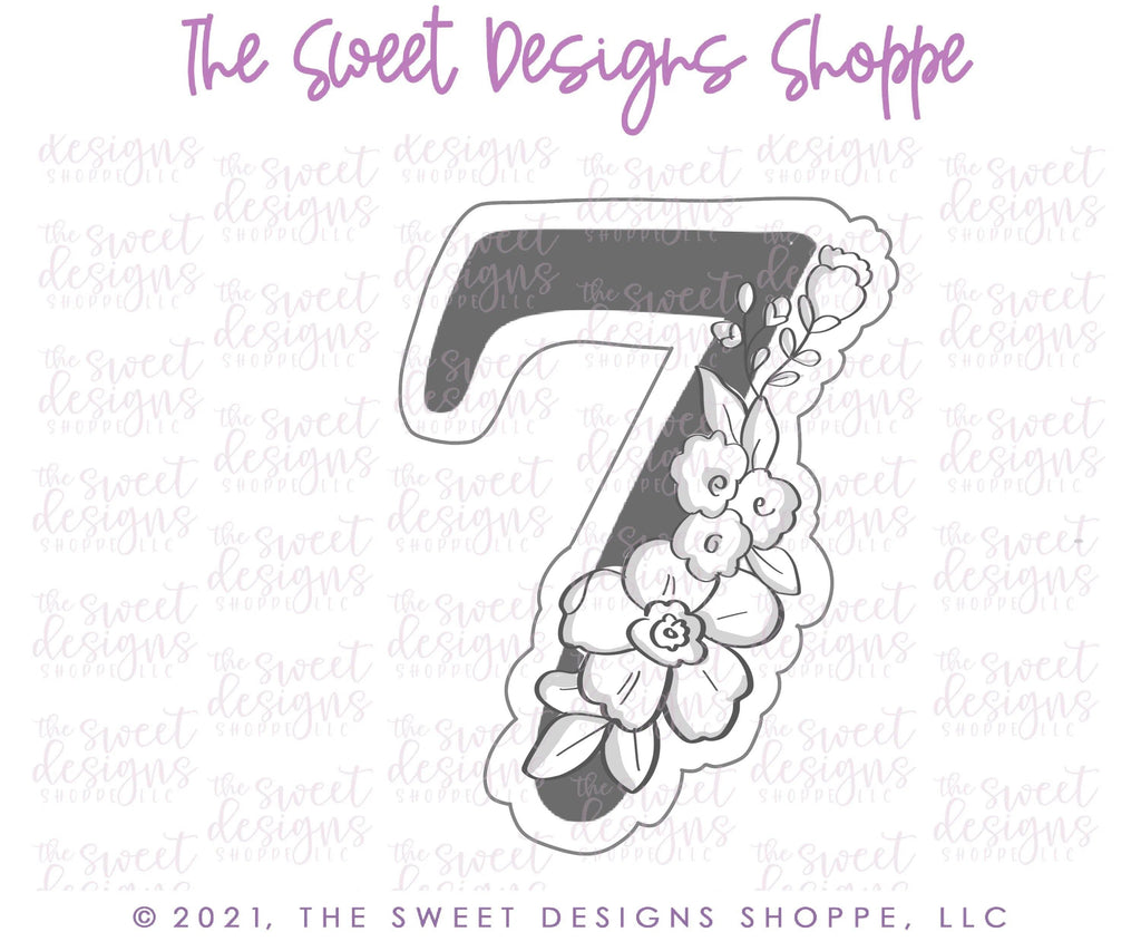 Cookie Cutters - Floral 7 - Cookie Cutter - The Sweet Designs Shoppe - TSDS - - ALL,Birthday,Cookie Cutter,Font,Fonts,kid,kids,Lettering,letters and numbers,number,numbers,NumberSet,Promocode,series016,text